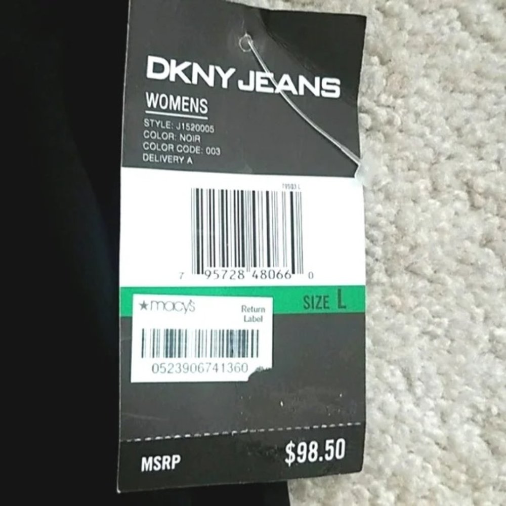 DKNY Sleeveless Camo Drawstring-Waist Jumpsuit in Blue & Black Sz L - Picture 8 of 14